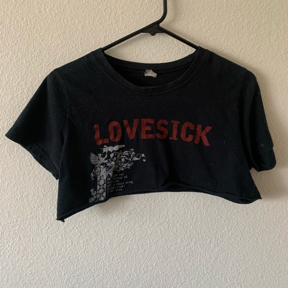 Extremely Cropped Lovesick Tshirt